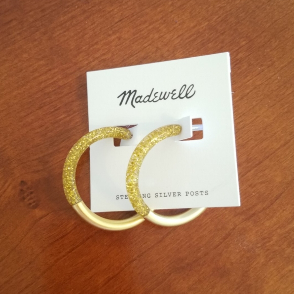 Madewell Jewelry - NWT Madewell half acetate hoop earrings